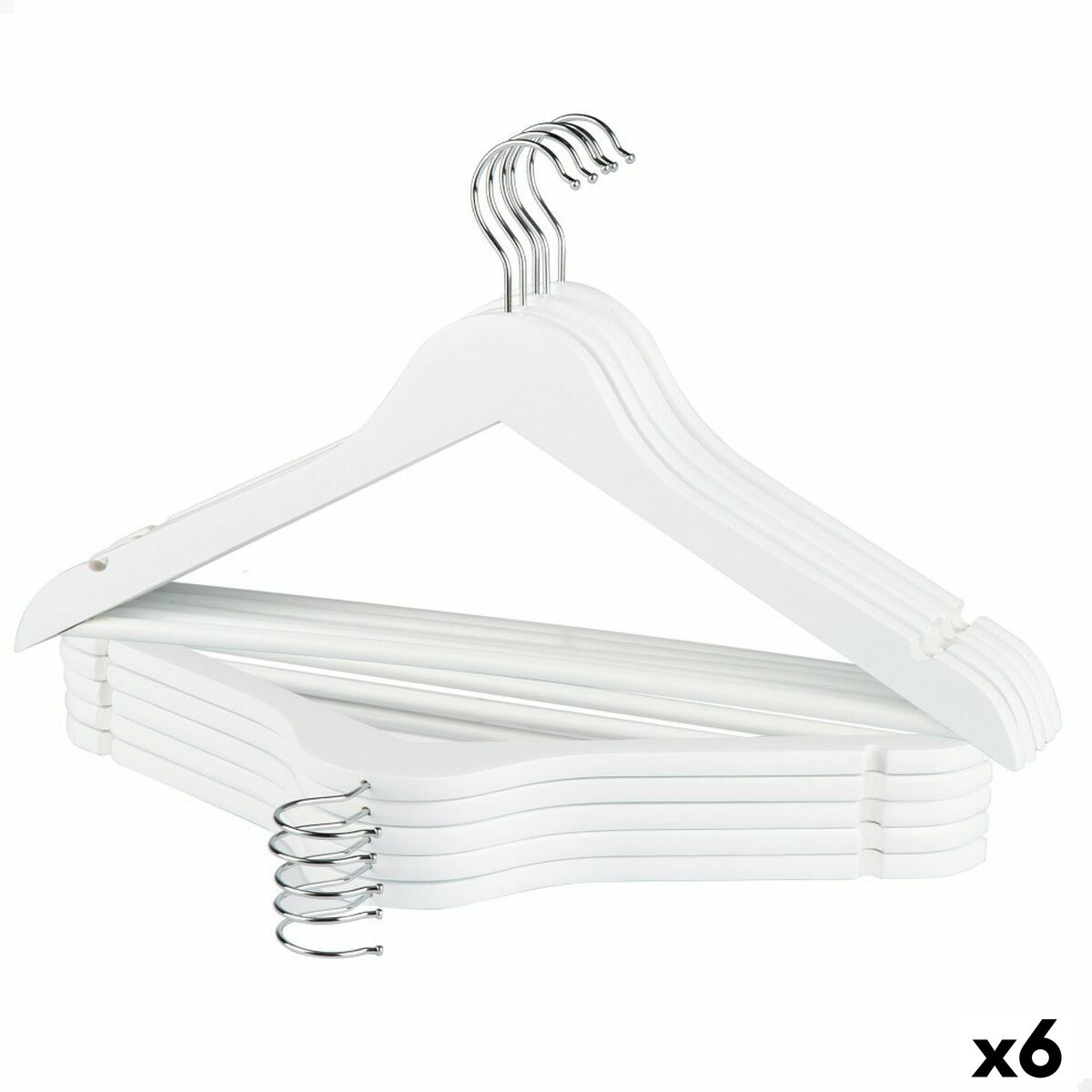 Sada ramínek Max Home Bílé Dřevo Ocel 44,5 x 23 x 1 cm 10 kusů (6 ks)