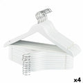 Sada věšáků Max Home Bílé Dřevo Ocel 44,5 x 23 x 1 cm 20 kusů (4 kusy)