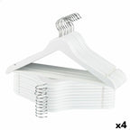 Sada věšáků Max Home Bílé Dřevo Ocel 44,5 x 23 x 1 cm 20 kusů (4 kusy)