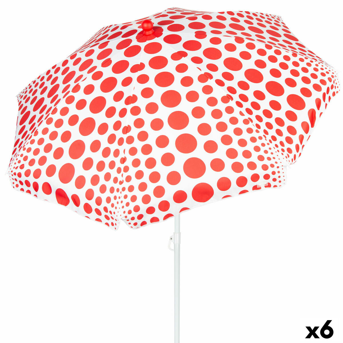 Slunečník Active červený 200 × 205 × 200 cm (6 kusů)
