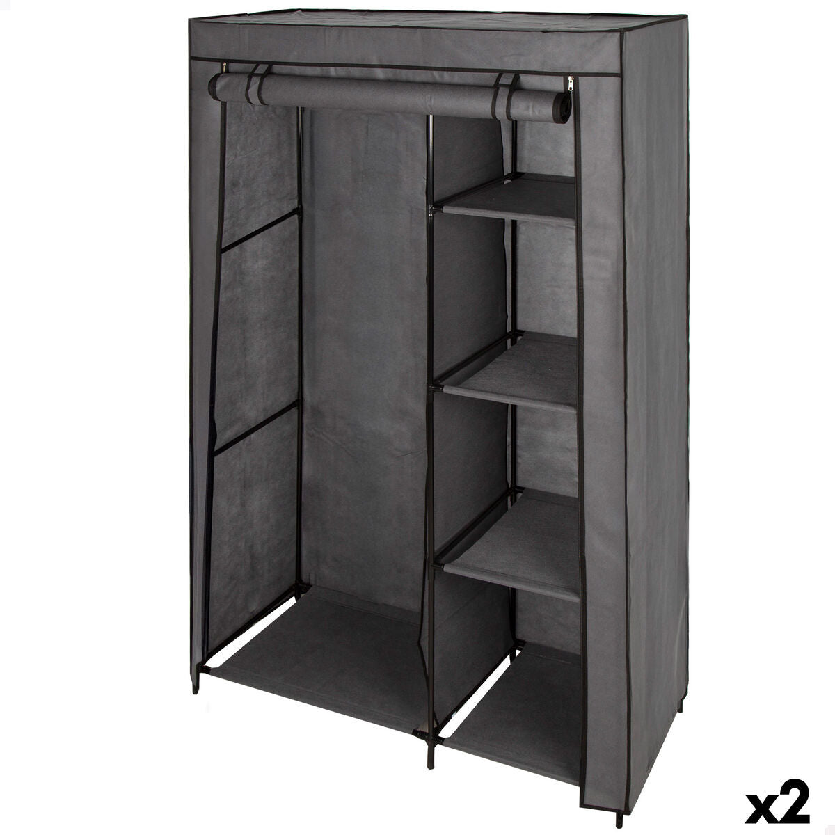 Organizéry na oblečení a boty Max Home tmavě šedé 105 x 160 x 44 cm 2 kusy