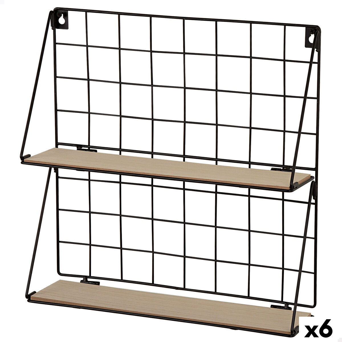 Regál Max Home železo dřevo MDF 40 × 41 × 11 CM (6 kusů)