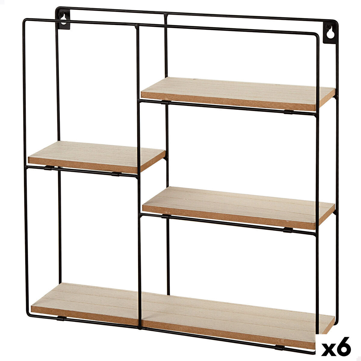 Police Max Home železo dřevo MDF 40 x 40 x 10 cm (6 kusů) 50.5x18x42.5 cm