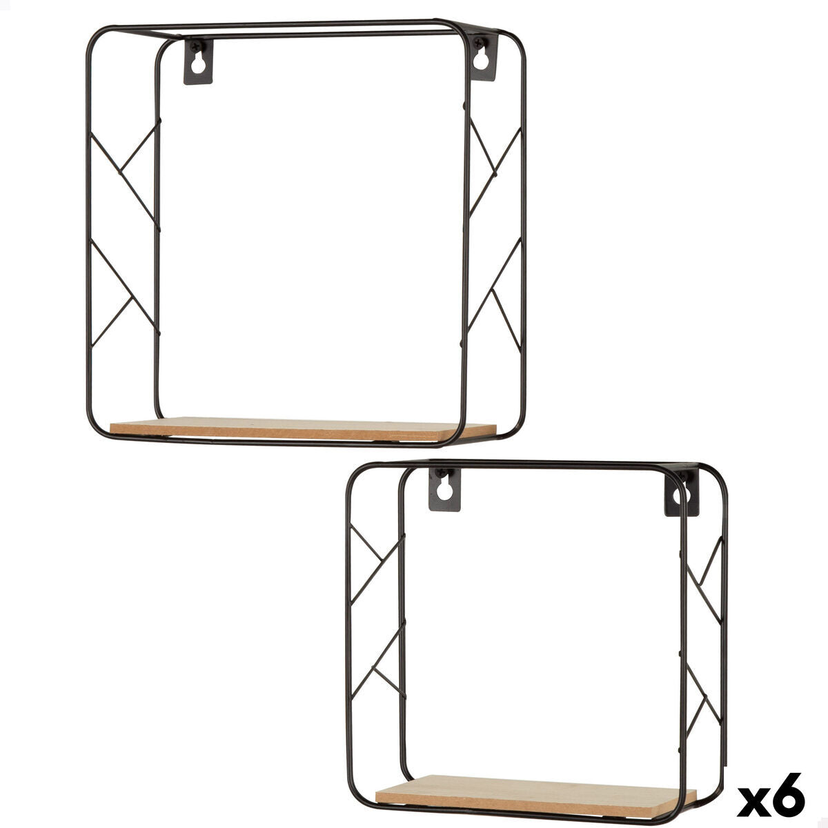 Police Max Home železo dřevo MDF 25 x 25 x 10 cm (6 kusů)