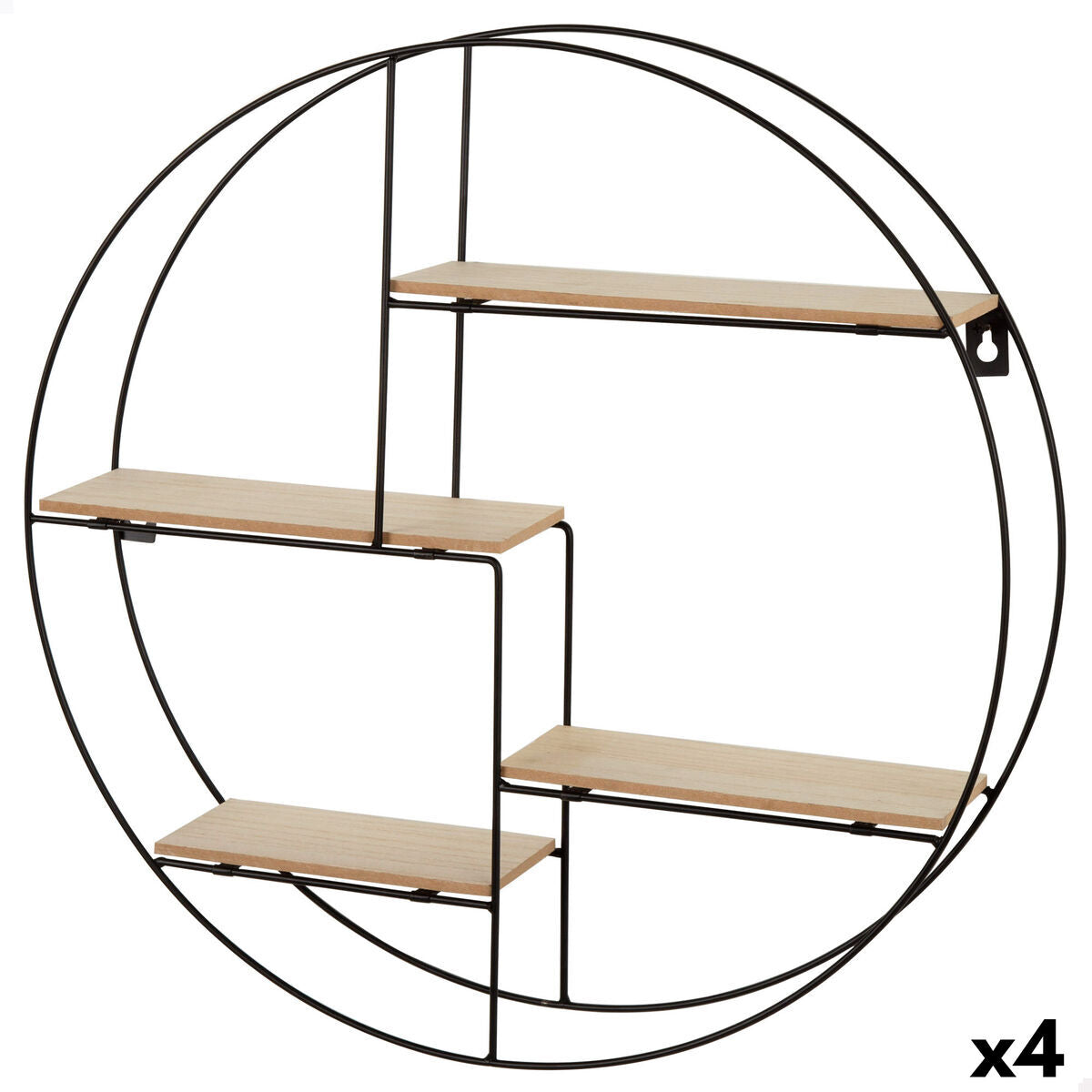 Regál Max Home železo dřevo MDF 50 x 50 x 10 cm (4 kusy)
